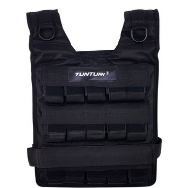Tunturi Verstellbare Gewichtsweste Pro 30 kg Schwarz 