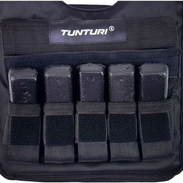 Tunturi Verstellbare Gewichtsweste Pro 30 kg Schwarz 