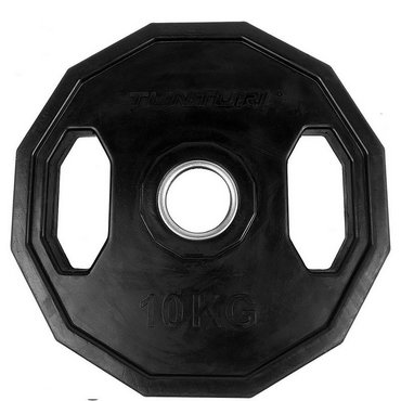Tunturi 10 kg Hantelscheibe 50 mm, gummiüberzogen Schwarz 