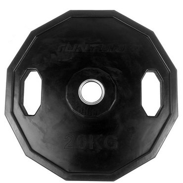 Tunturi 20 kg Hantelscheibe 50 mm, gummiüberzogen Schwarz 