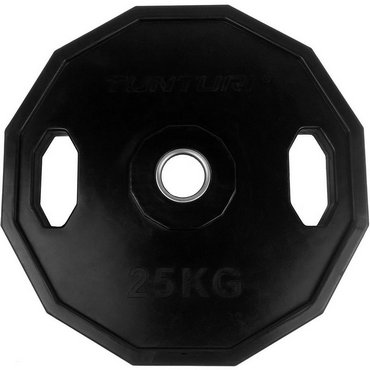 Tunturi 25 kg Hantelscheibe 50 mm, gummiüberzogen Schwarz 