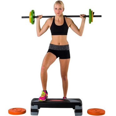 Tunturi Compact Aerobic Stepper Schwarz mit Grau 