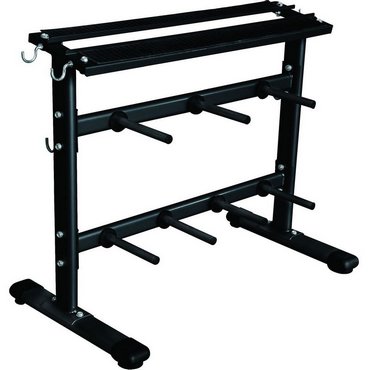 Tunturi Hantelscheiben und Hantel Rack  Schwarz 