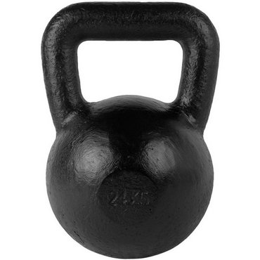 Tunturi Gusseisen Kettlebell mit Gummi Boden 24 kg Schwarz 