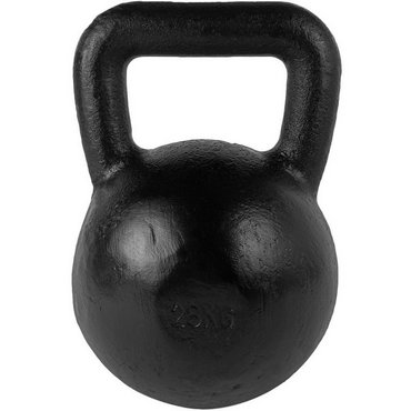 Tunturi Gusseisen Kettlebell mit Gummi Boden 28 kg Schwarz 