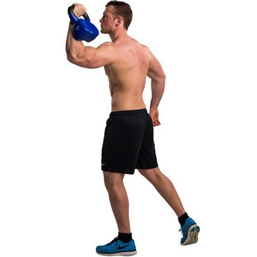 Tunturi Vinyl Gusseisen Kettlebell 12 kg Blau 