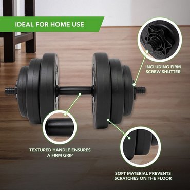 Tunturi Vinyl Kurzhantelset 28 kg Schwarz 