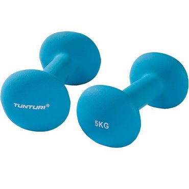 Tunturi Neopren Kurzhanteln 2 x 5 kg Blau 