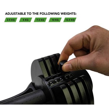Tunturi Selector Kurzhantel verstellbar bis 12.5 kg  Schwarz 
