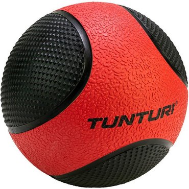 Tunturi PVC Medizin Ball 3 kg Schwarz mit Rot 