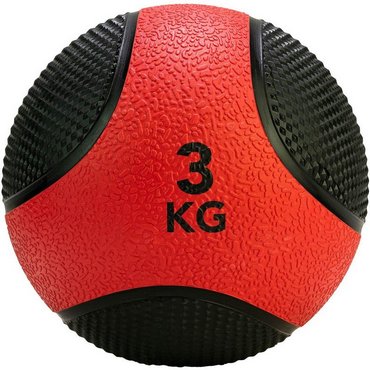 Tunturi PVC Medizin Ball 3 kg Schwarz mit Rot 