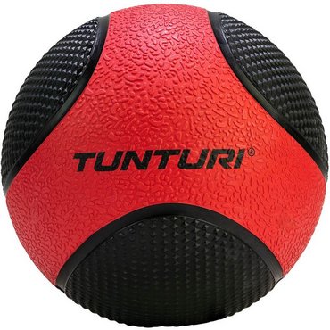 Tunturi PVC Medizin Ball 3 kg Schwarz mit Rot 