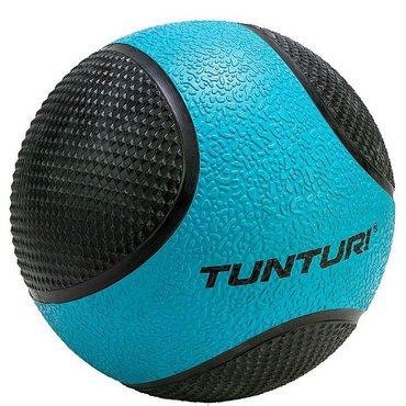 Tunturi PVC Medizin Ball 4 kg Schwarz mit Blau 