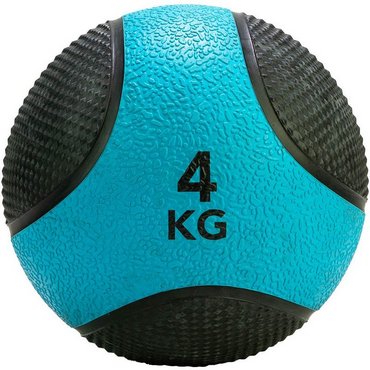 Tunturi PVC Medizin Ball 4 kg Schwarz mit Blau 