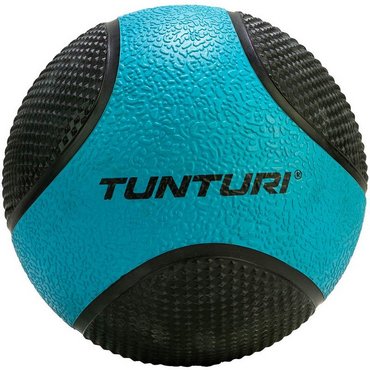 Tunturi PVC Medizin Ball 4 kg Schwarz mit Blau 