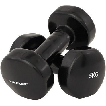 Tunturi Vinyl Kurzhanteln 2 x 5 kg Schwarz 