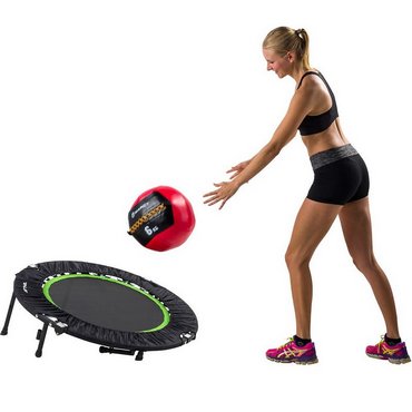 Tunturi Fitness Trampolin faltbar & verstellbar Schwarz 