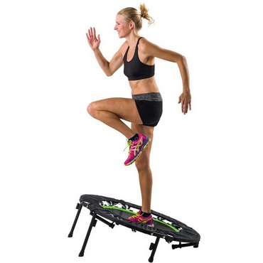 Tunturi Fitness Trampolin faltbar & verstellbar Schwarz 