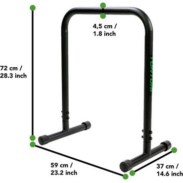 Tunturi Paraletten Push-Up Set für Eigenkörpergewichtstraining  Schwarz 