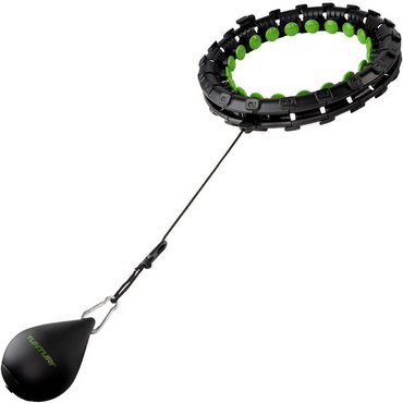 Tunturi Hula Hoop Ring mit 0.4 Kg Gewicht (Large) Schwarz mit Grün 