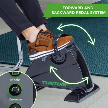 Tunturi M50 Cardio Fit Mini Bike motorisiert mit Computer Schwarz 