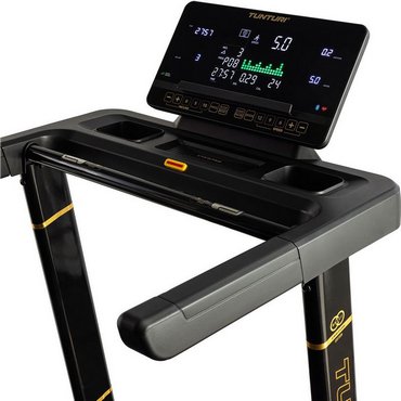 Tunturi T100 Centuri Performance Laufband klappbar Schwarz mit Gold 