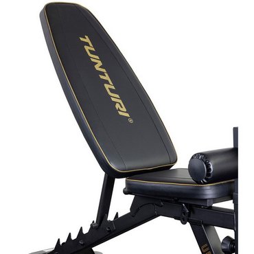 Tunturi UB100 Centuri Hantelbank mit Bauch- und Beintrainer Schwarz mit Gold 