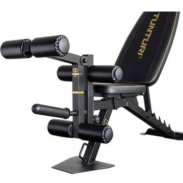 Tunturi UB100 Centuri Hantelbank mit Bauch- und Beintrainer Schwarz mit Gold 