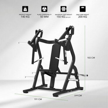 Tunturi Platinum Plate Loaded Chest Press Schwarz 