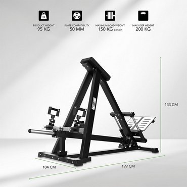 Tunturi Platinum Plate Loaded Adjustable T-Bar Row Schwarz 