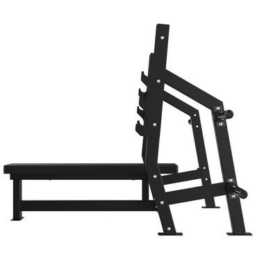 Tunturi Platinum Plate Loaded Horizonztal Bench Press Flachbank mit Halterung Schwarz 
