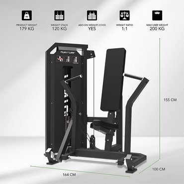 Tunturi Platinum Brustpresse mit Gewichtsstapel Schwarz 