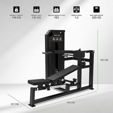 Tunturi Platinum Multipresse für Brust und Schulter mit Gewichtsstapel Schwarz 