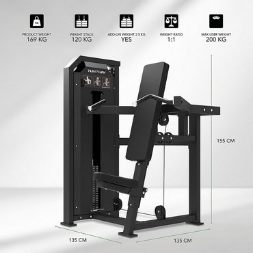 Tunturi Platinum Schulterpresse mit Gewichtsstapel Schwarz 