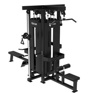Tunturi Platinum 4-in-1 Multi Station mit Gewichtsstapel Schwarz 