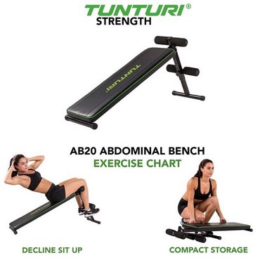 Tunturi Bauchtrainer Sit-Up Bank AB20 Schwarz 