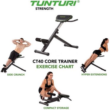 Tunturi CT40 Core Trainer Rückenstrecker  Schwarz 