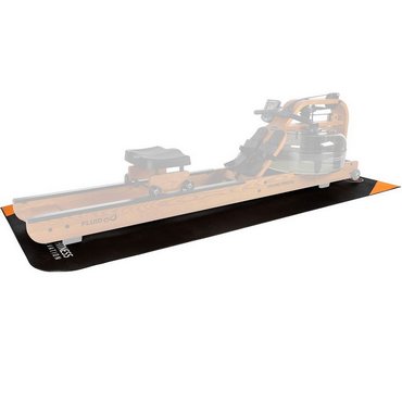 Fluid Rower Bodenmatte lang - 225 x 90 cm Schwarz 