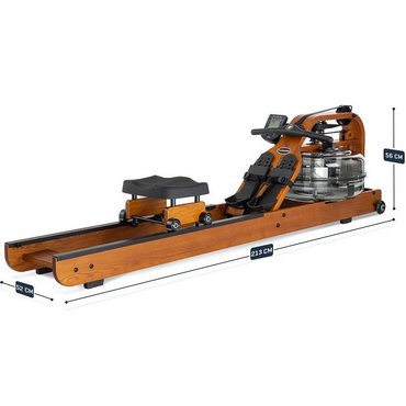 Fluid Rower Viking PRO V + SPH Wasserrudergerät aus Holz Braun 