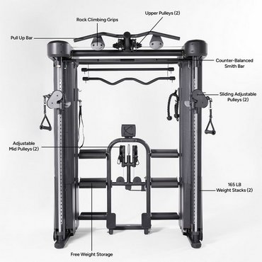 Inspire FT2 PRO Kraftstation Smith Machine Schwarz 
