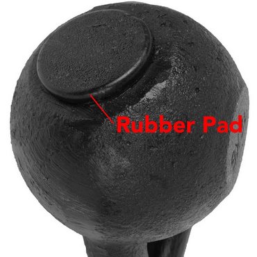 Tunturi Gusseisen Kettlebell mit Gummi Boden 20 kg Schwarz 