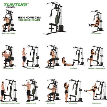 Tunturi HG10 Kraftstation Schwarz 