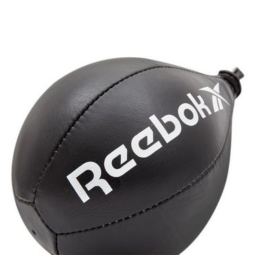 Reebok Speedball Boxbirne aus Leder Schwarz mit Weiss 
