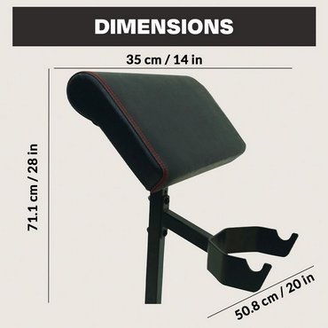 Inspire Preacher Curl Zubehör Schwarz 