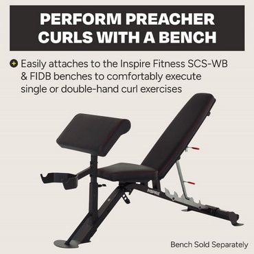 Inspire Preacher Curl Zubehör Schwarz 
