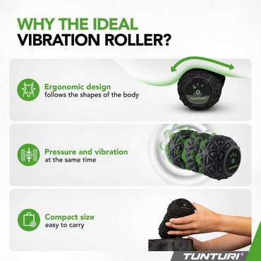 Tunturi Massage-Rolle vibrierend Schwarz 