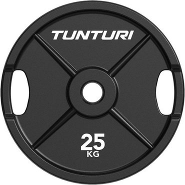 Tunturi Platinum Iron Bumper Plate Hantelscheibe 25 kg Schwarz 