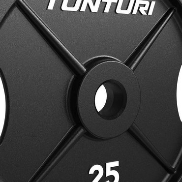 Tunturi Platinum Iron Bumper Plate Hantelscheibe 25 kg Schwarz 
