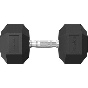 Tunturi Platinum Hexagon Kurzhantel 22.5 kg Schwarz mit Silber 