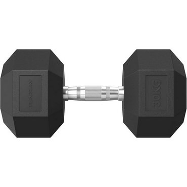 Tunturi Platinum Hexagon Kurzhantel 30 kg Schwarz mit Silber 